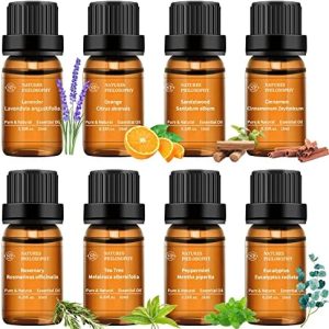 Artnaturals 8 Essential Oils and 100ml Diffuser Set for Aromatherapy