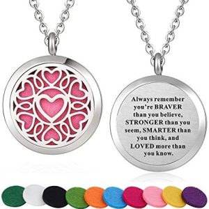 Aromatherapy Essential Oil Diffuser Necklace Stylish Accessory with Adjustable Chain
