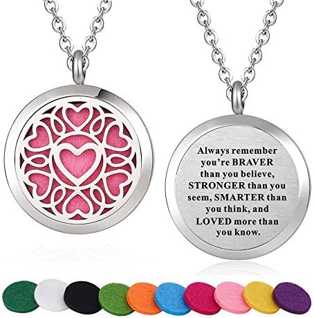 Aromatherapy Essential Oil Diffuser Necklace Stylish Accessory with Adjustable Chain