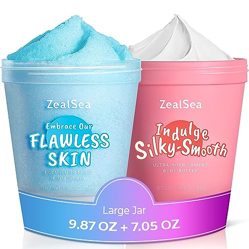 Nourishing Foot Scrub and Body Butter Set for Silky Smooth Skin