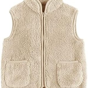Cream baby gilet for warmth and style.