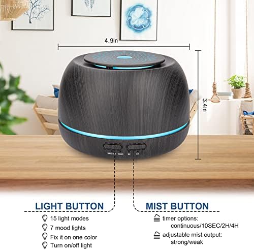 500ml Aroma Oil Diffuser Humidifier for Home Office New Condition - Image 2