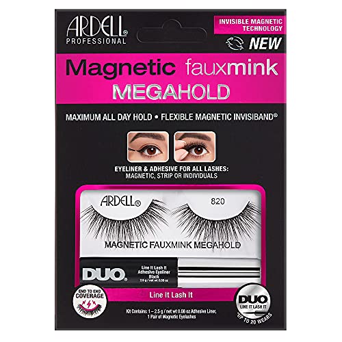 Ardell Magnetic Liner and Lashes Kit, Easy Application False Eyelashes