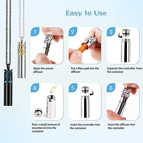 Stainless Steel Aromatherapy Diffuser Necklace with Adjustable Chain, Large Capacity - Image 6