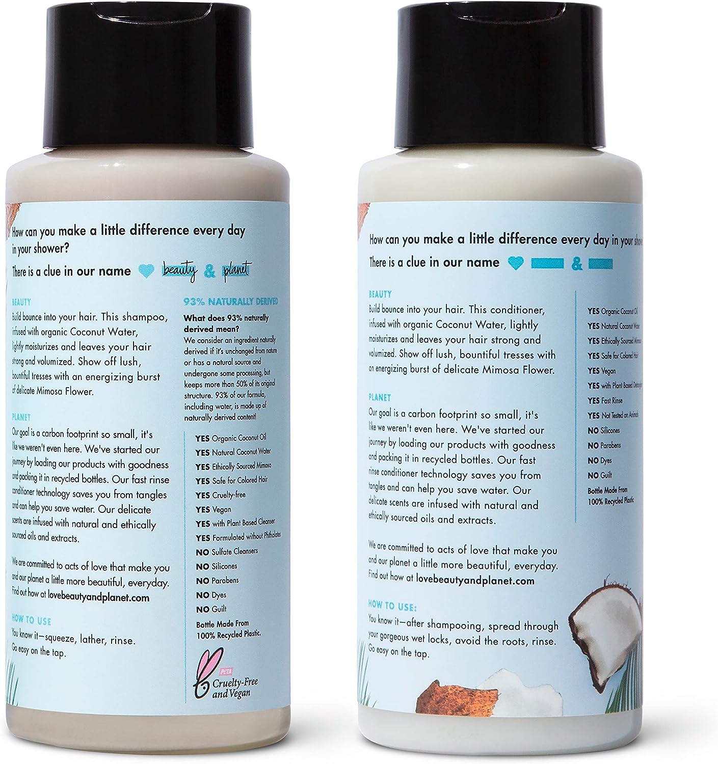 Sulfate Silicone Paraben-Free Shampoo and Conditioner Set 16 oz for All Hair Types - Image 2