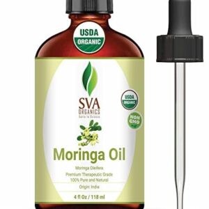 Nourishing Argan and Moringa Oil Blend for Hair and Skin, 4 oz Bottle
