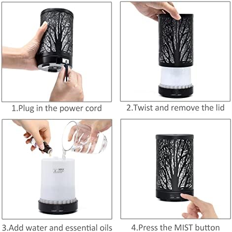 300ml Aromatherapy Essential Oil Diffuser with Adjustable Mist Settings for Spa Humidifier - Image 8