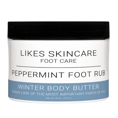 B Skincare 4 oz Peppermint Foot Cream for Soothing and Refreshing Relief