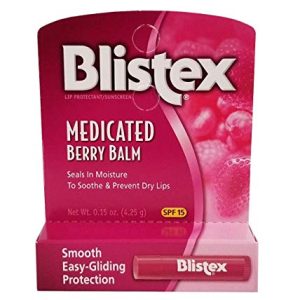 Berry-flavored lip balm with medicated formula by Blistex.
