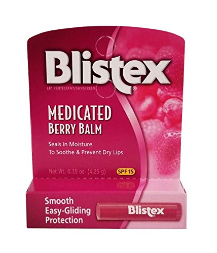 Berry-flavored lip balm with medicated formula by Blistex.