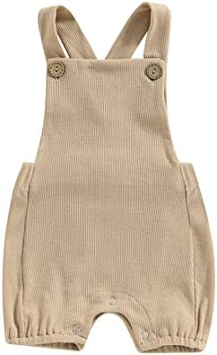 Cream baby dungarees for little ones.