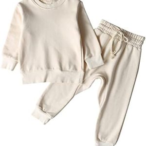 Cream baby joggers for ultimate comfort.