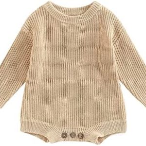 Cream baby jumper for stylish little ones.