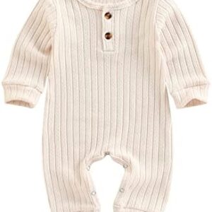 Cream Knitted Baby All-In-One