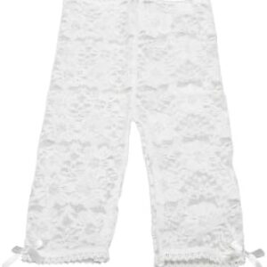 Cream lace tights for babies.