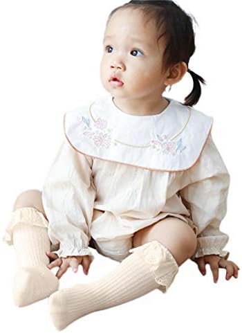 Cream long socks for babies. - Image 3