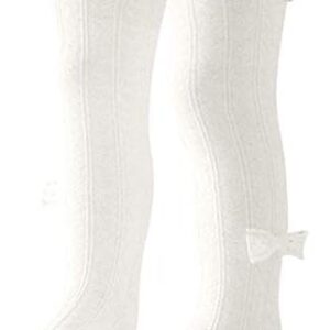 Cream Sparkle Baby Tights