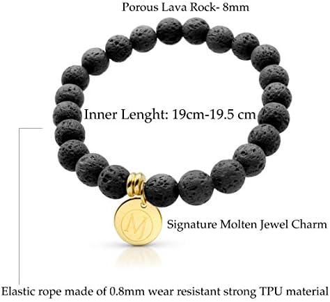 Aromatherapy Gemstone Bracelet for Relaxation and Wellness, 10mm Stone Size - Image 3
