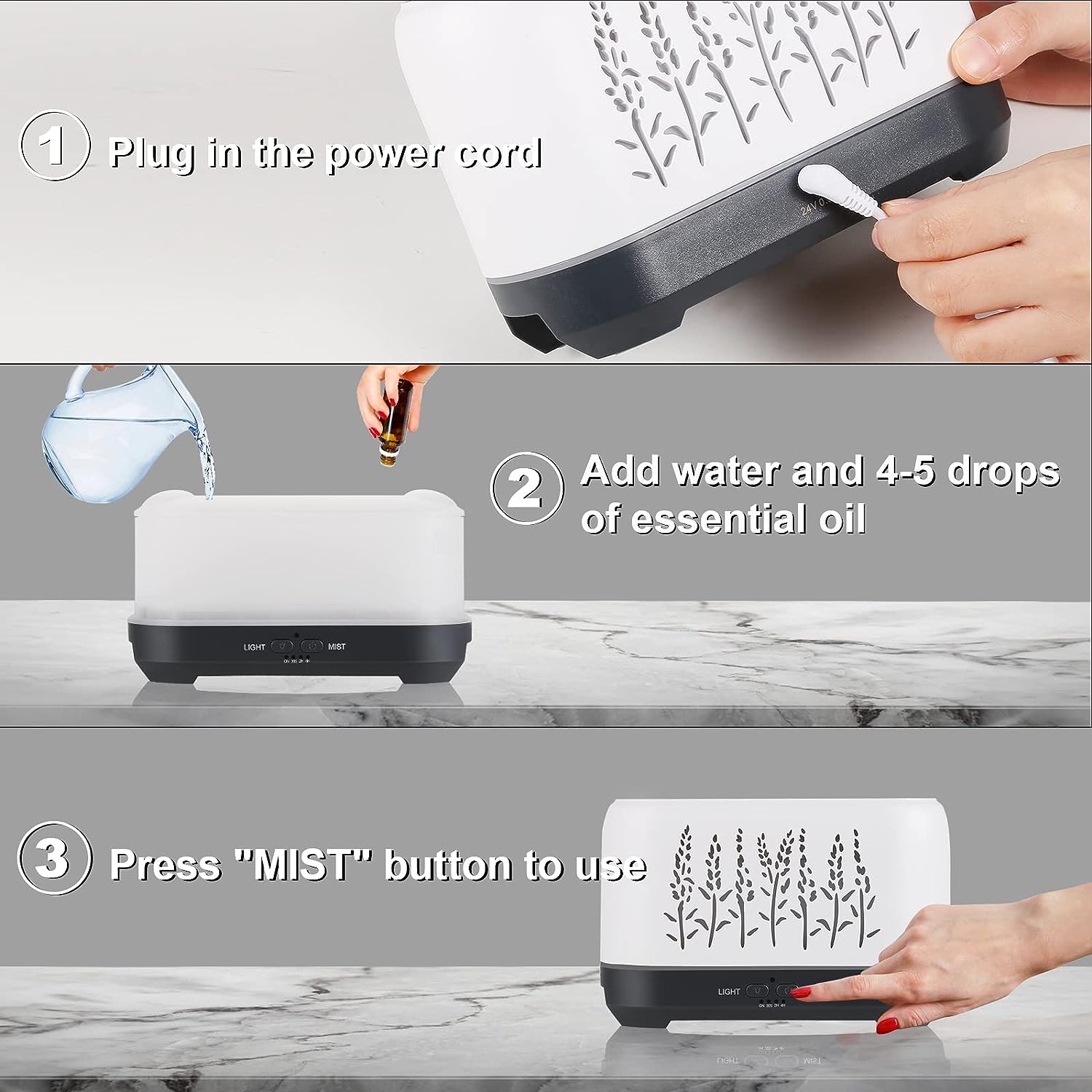 Galaxy Glow Essential Oil Diffuser 300ml Capacity, Cool Mist Humidifier - Image 6