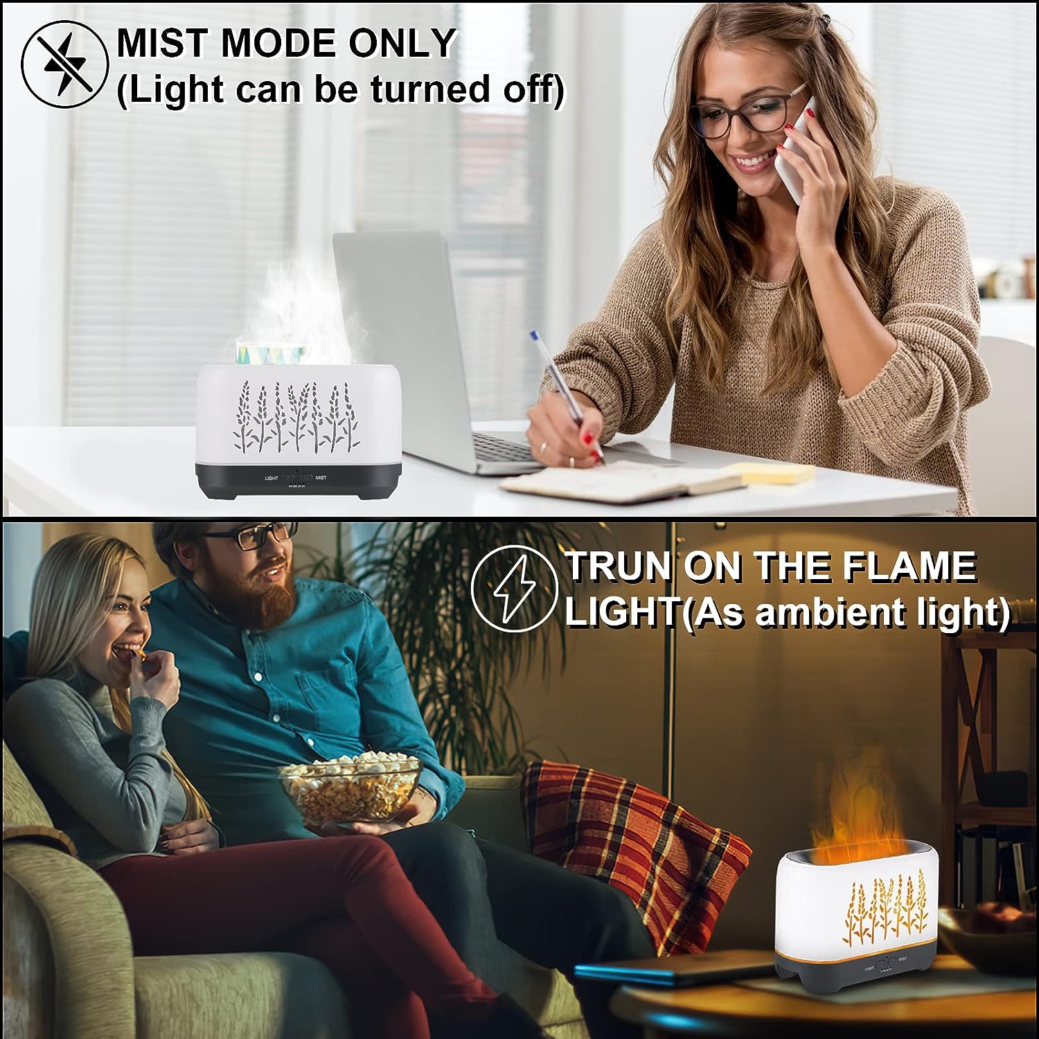 Galaxy Glow Essential Oil Diffuser 300ml Capacity, Cool Mist Humidifier - Image 4