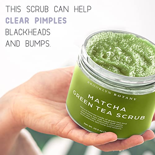 Exfoliating Matcha Mint Detox Body Scrub for Radiant Skin, 8 oz Capacity - Image 6