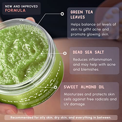 Exfoliating Matcha Mint Detox Body Scrub for Radiant Skin, 8 oz Capacity - Image 7