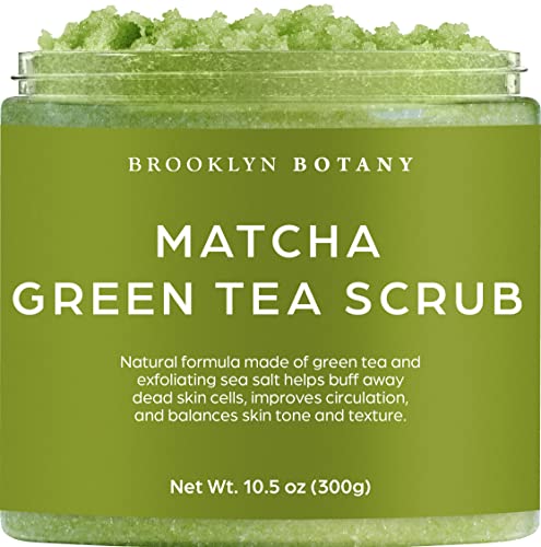 Exfoliating Matcha Mint Detox Body Scrub for Radiant Skin, 8 oz Capacity