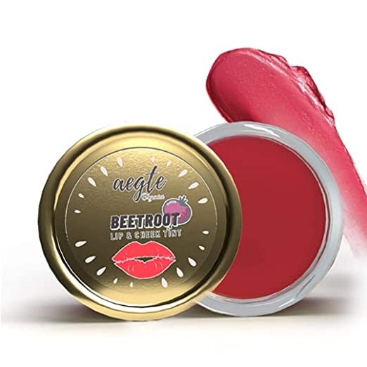 Moisturizing lip cream made with beetroot for natural color.