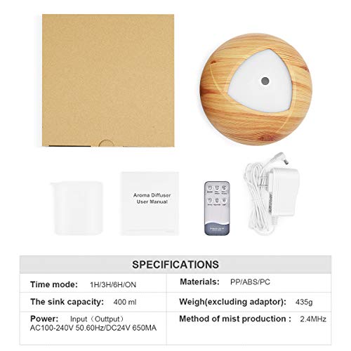 Olivetech 400ml Cool Mist Aroma Diffuser Humidifier for Home and Office New - Image 8