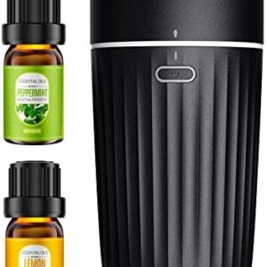 Portable oil diffuser runs on batteries for convenience.