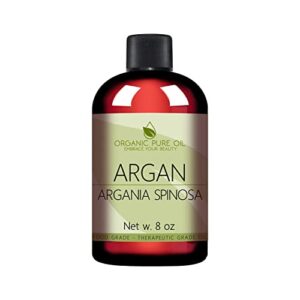 Organic Argan Oil for Skin and Hair, 4 oz Bottle, Cold-Pressed Quality