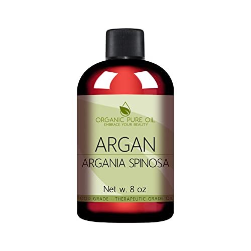 Organic Argan Oil for Skin and Hair, 4 oz Bottle, Cold-Pressed Quality