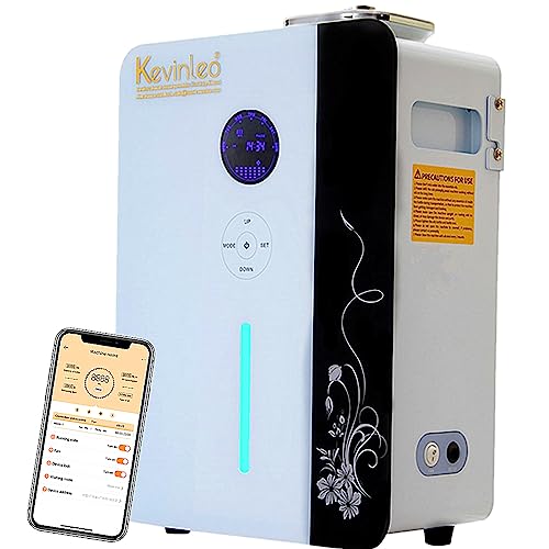 Smart oil diffuser controlled by app for customized aromatherapy.