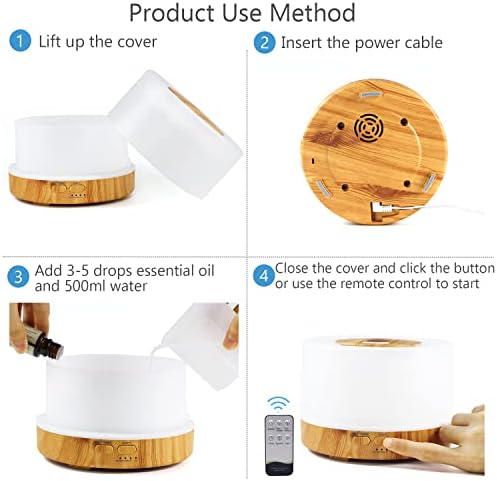 Sparoom Mysto 100ml Essential Oil Diffuser with Color Changing LED Lights - Image 6