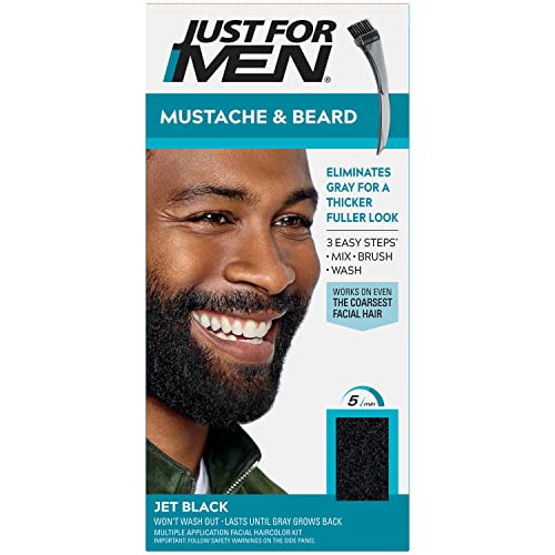Instant Beard Color Spray Dye - Rich Black - Quick Application for Natural Look