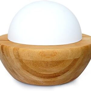White Bamboo Ultrasonic Oil Diffuser 300ml Capacity for Home Aromatherapy and Relaxation