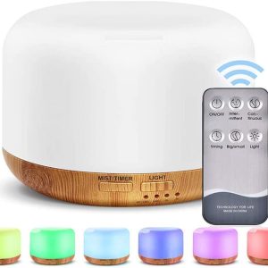 Aromar Ultrasonic Oil Diffuser, 300ml Capacity, White Finish, for Home or Office