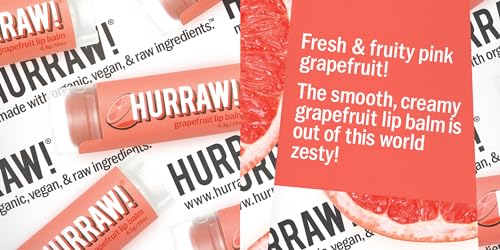 HURRAW! Grapefruit Lip Balm: Moisturizing citrus balm for lips. - Image 4