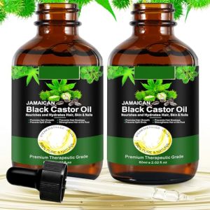 Sheth Naturals 4 oz Black Castor Oil Hair Growth Natural Treatment Bottle