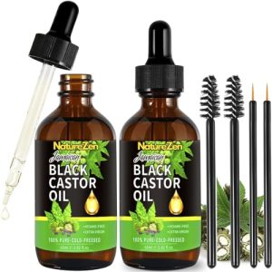 Pure Jamaican Black Castor Oil for Natural Hair Growth and Thickness 16oz