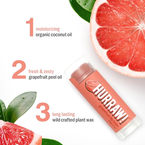 HURRAW! Grapefruit Lip Balm: Moisturizing citrus balm for lips. - Image 3