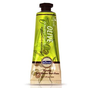 Moisturizing hand cream with olive oil.
