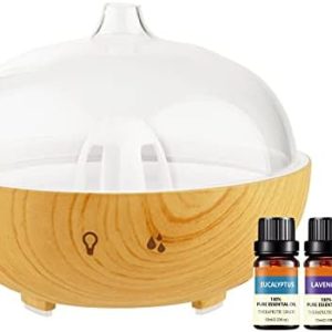 Glass and wood oil diffuser.