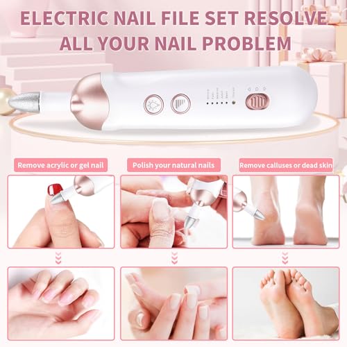 Rechargeable Electric Manicure Pedicure Kit with Multiple Attachments for Home Salon Use - Image 2