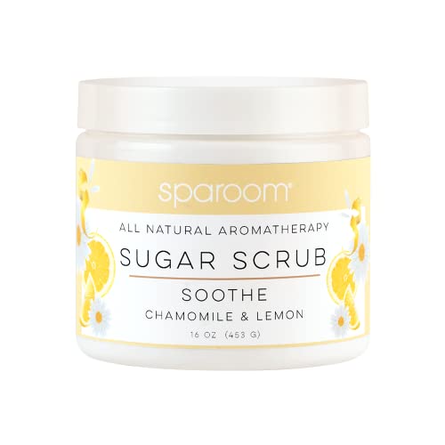 Exfoliating scrub with shea sugar for smooth skin.