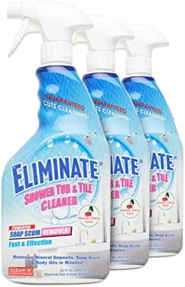 Gel-based cleaner for shower surfaces.
