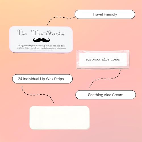 No Mo-Stache Lip Wax Strips 2 Pack for Smooth Skin Application - Image 4
