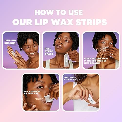 No Mo-Stache Lip Wax Strips 2 Pack for Smooth Skin Application - Image 2
