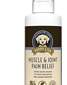 Dog treated with hemp foot cream.