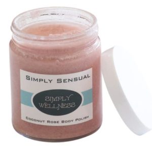 Hydrating rose water scrub for smooth skin.